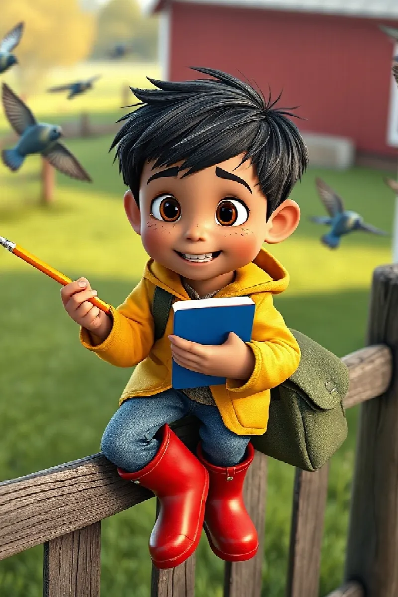 Picture 2 from the tale The Boy and the Barn Swallows