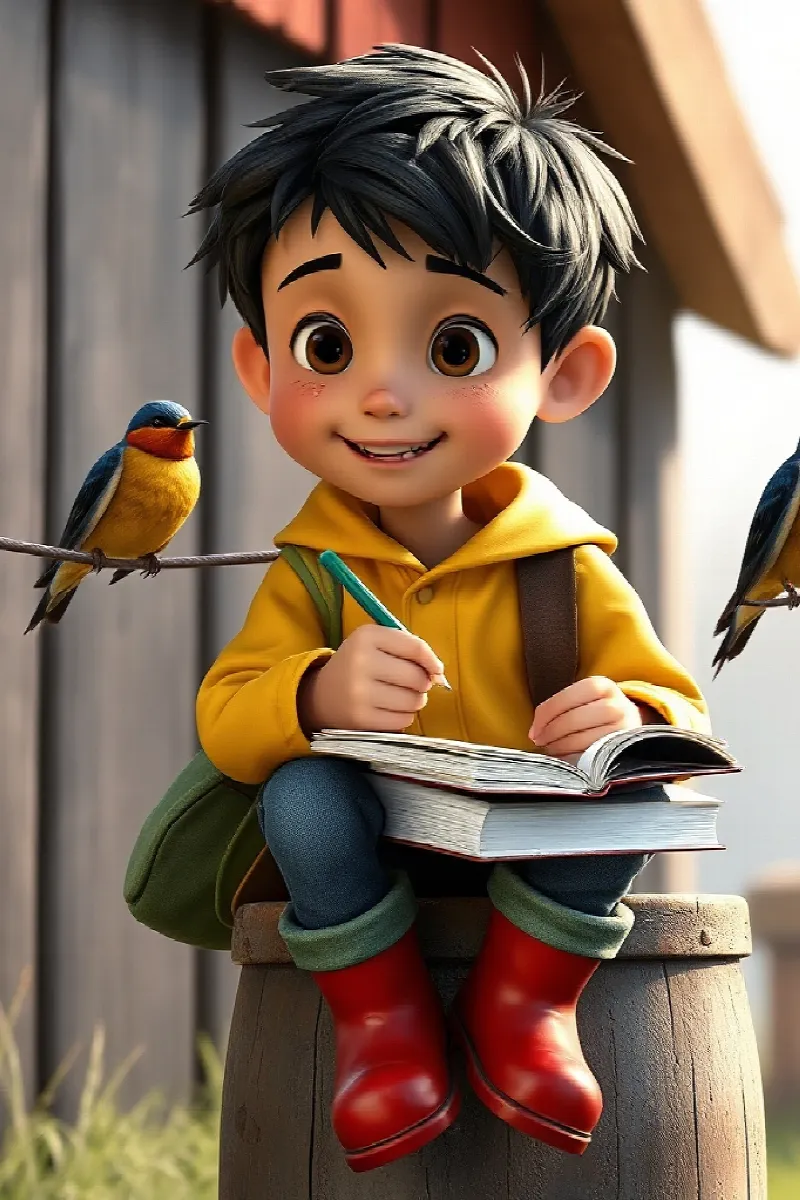 Picture 4 from the tale The Boy and the Barn Swallows