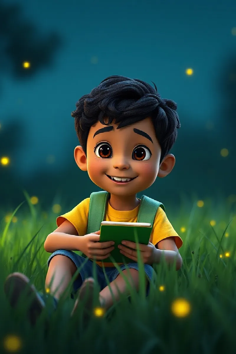 Picture 2 from the tale The Boy and the Fireflies