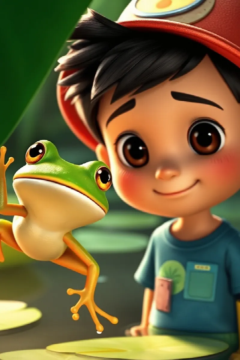 Picture 3 from the tale The Boy and the Little Frog