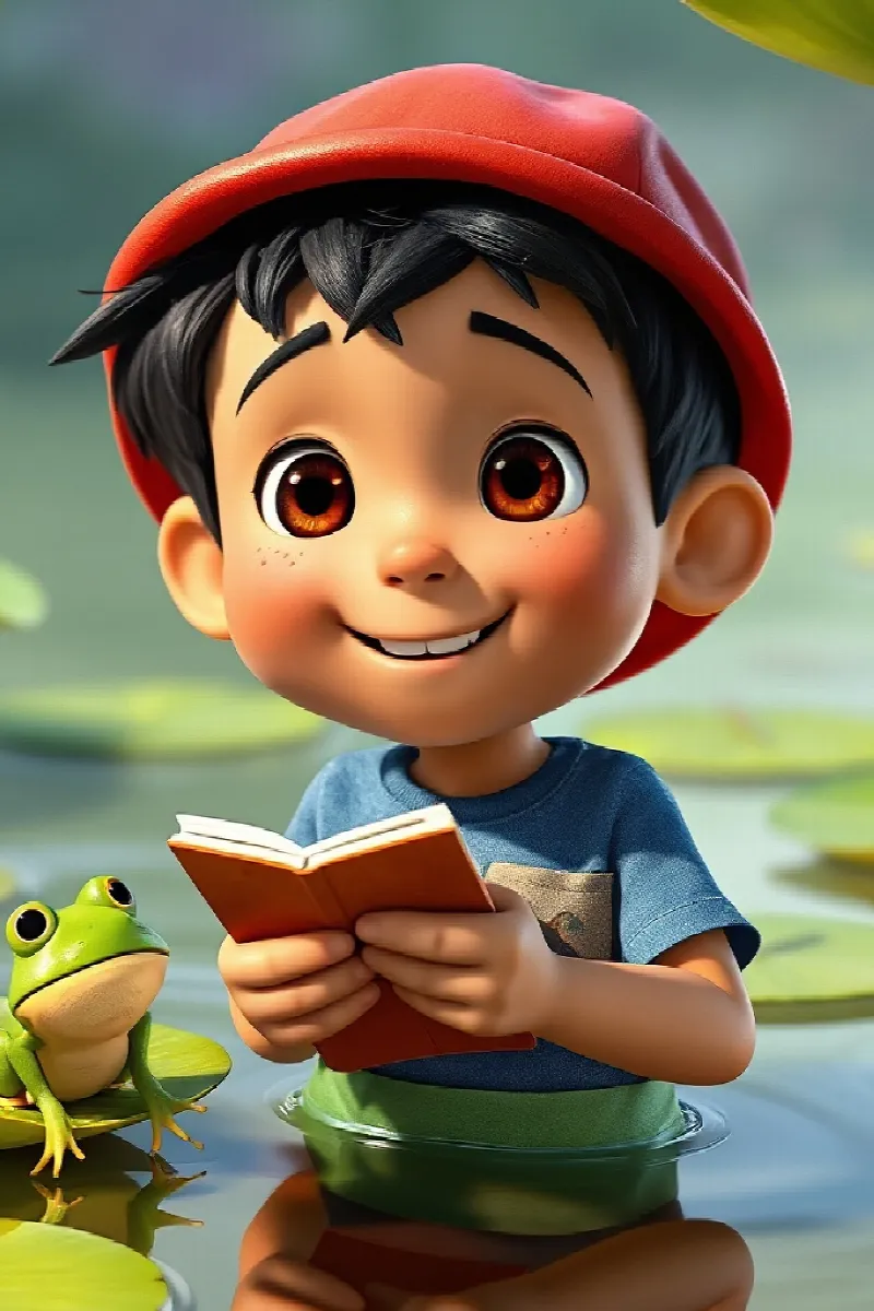 Picture 4 from the tale The Boy and the Little Frog
