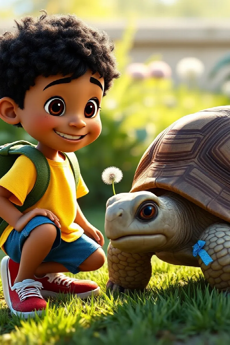 Picture 1 from the tale The Boy and the Tortoise