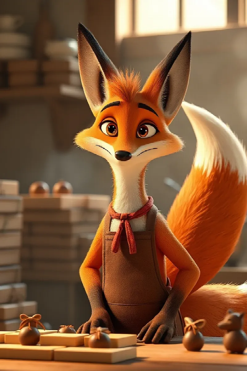 Picture 3 from the tale The Fox's Chocolate Factory