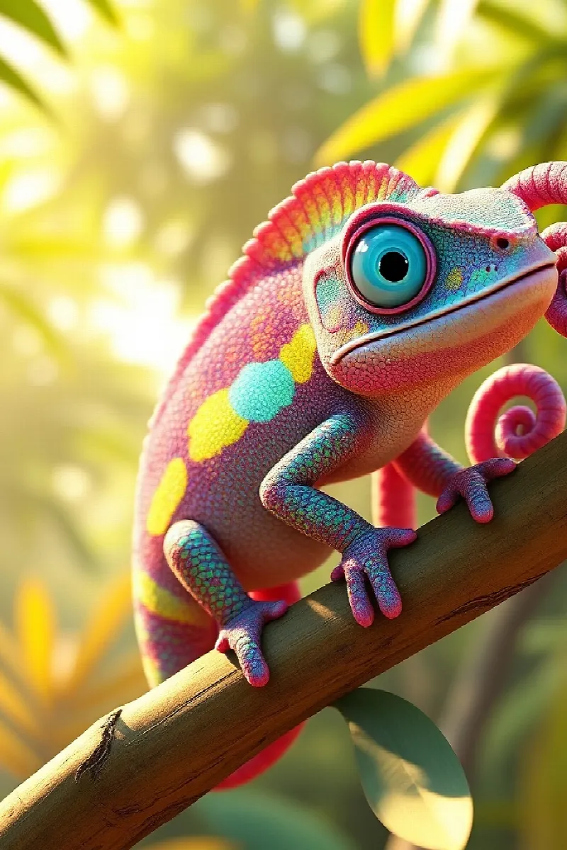 Picture 1 from the tale The Rainbow Chameleon