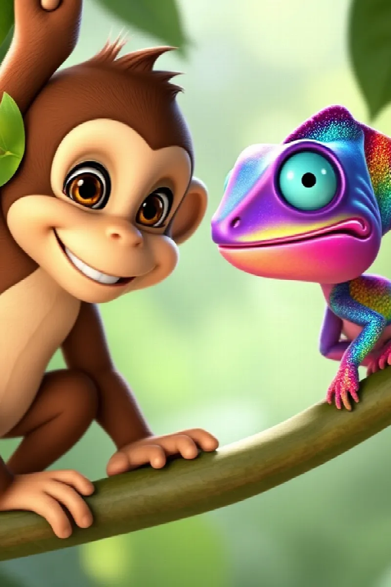 Picture 2 from the tale The Rainbow Chameleon