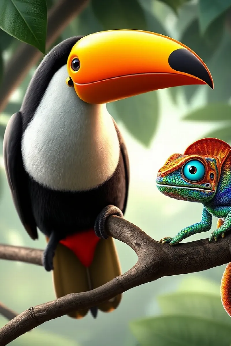 Picture 3 from the tale The Rainbow Chameleon