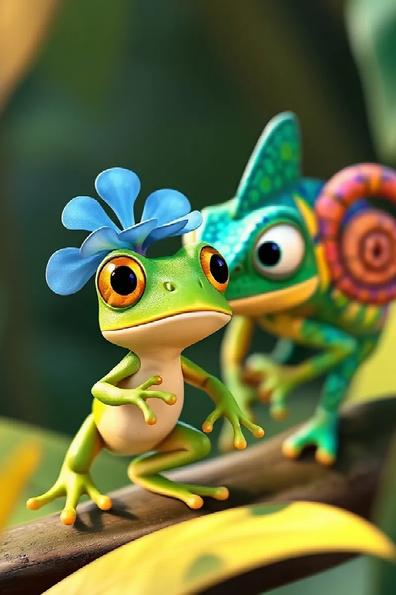 Picture 4 from the tale The Rainbow Chameleon
