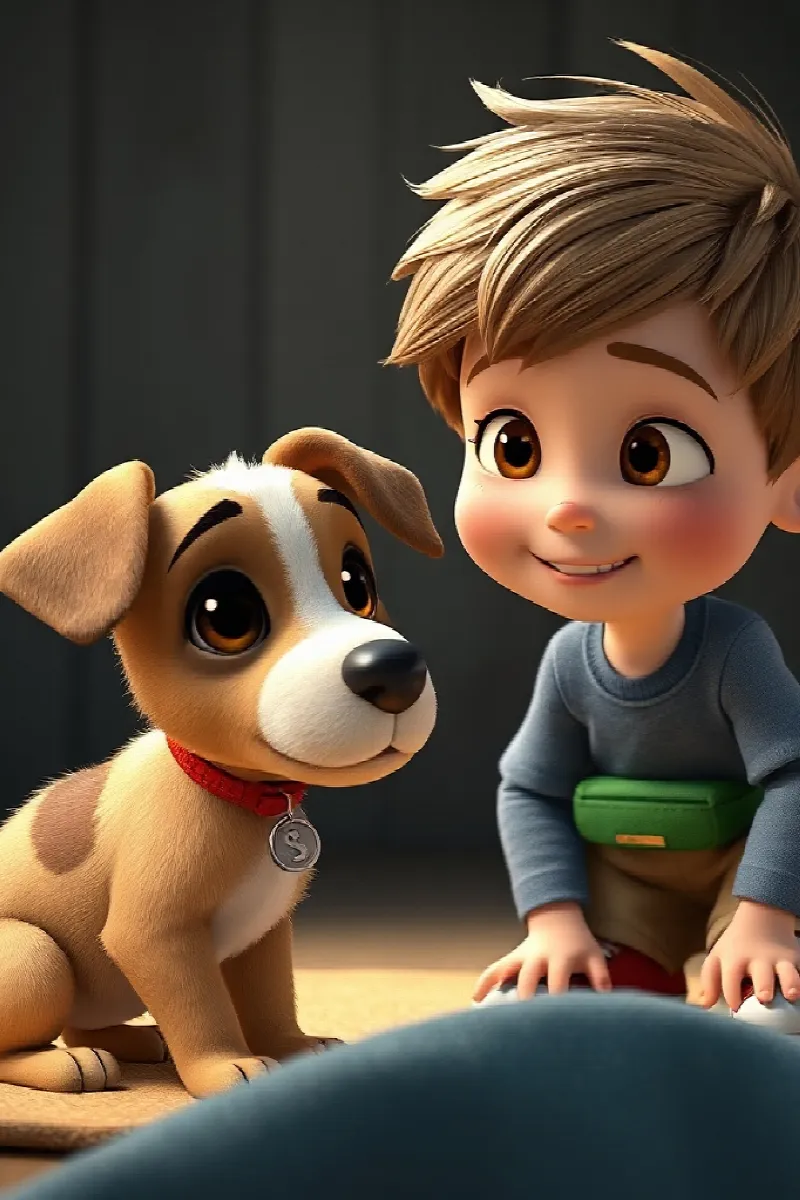 Çocuk ve Küçük Köpek masalından 2. resim