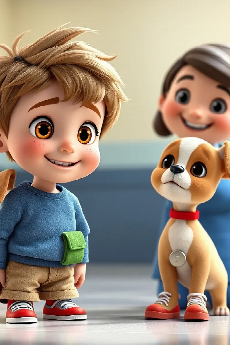 Çocuk ve Küçük Köpek masalından 3. resim