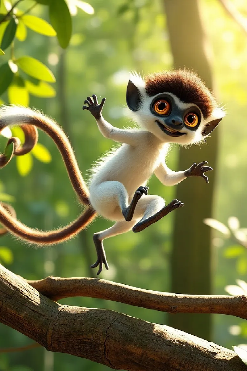 Küçük Sifaka masalından 1. resim