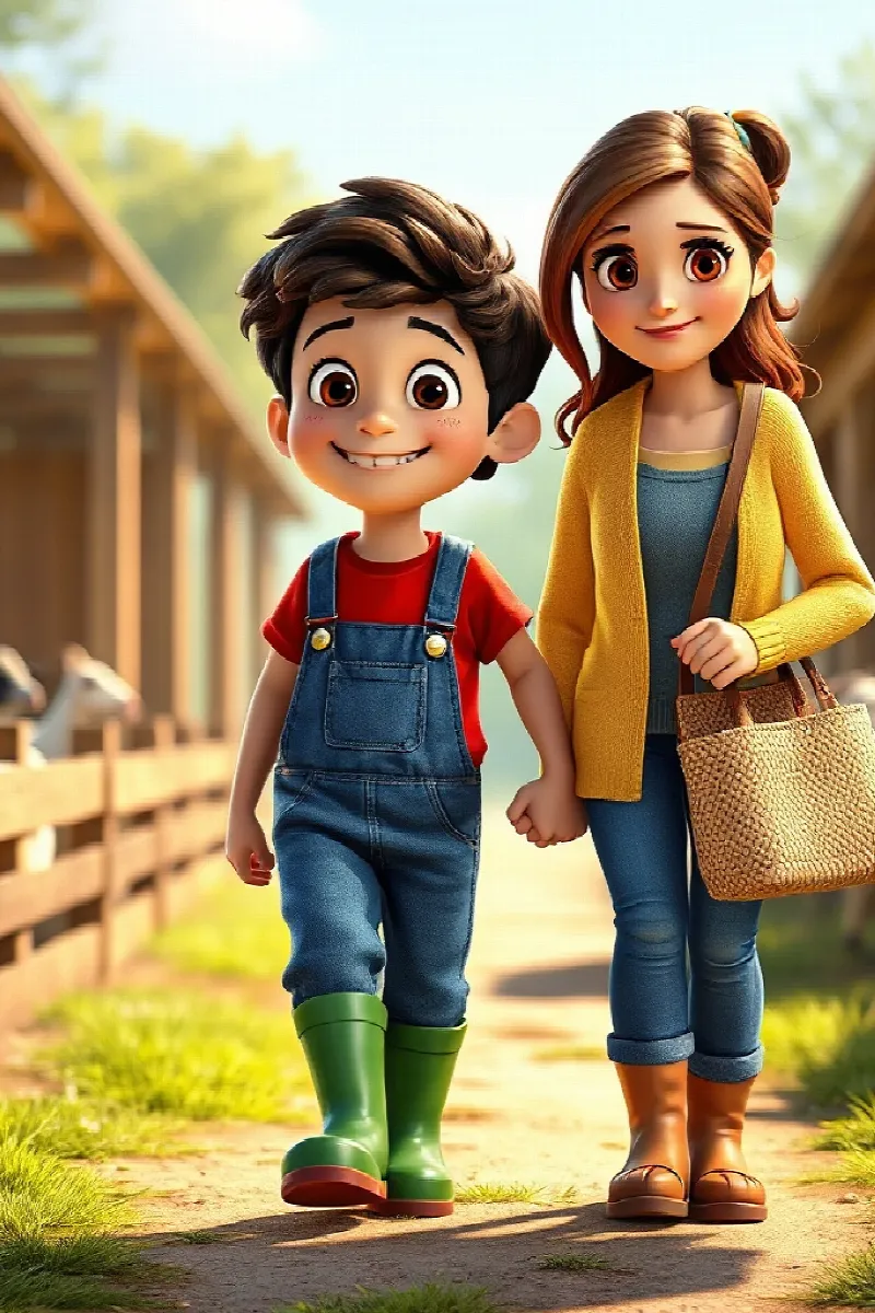 Picture 1 from the tale The Boy and the Little Donkey