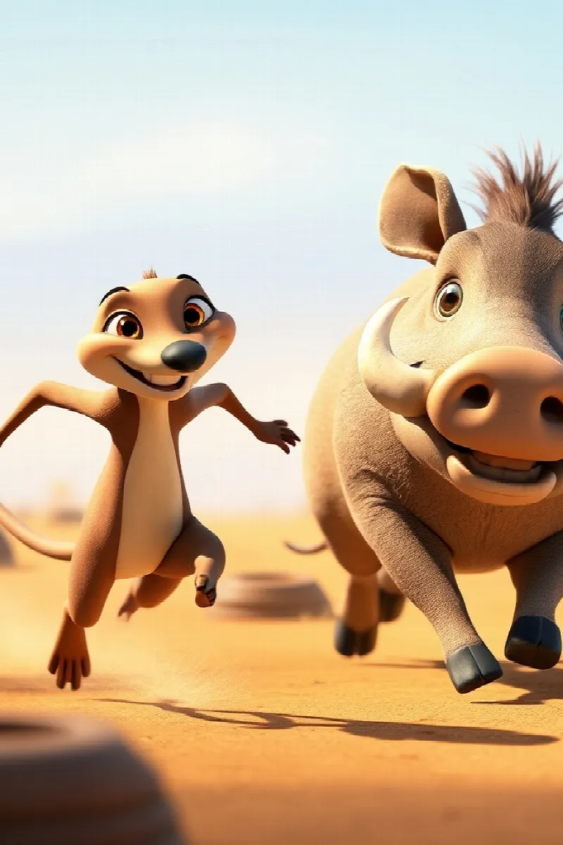 Picture 4 from the tale The Little Warthog's Friend