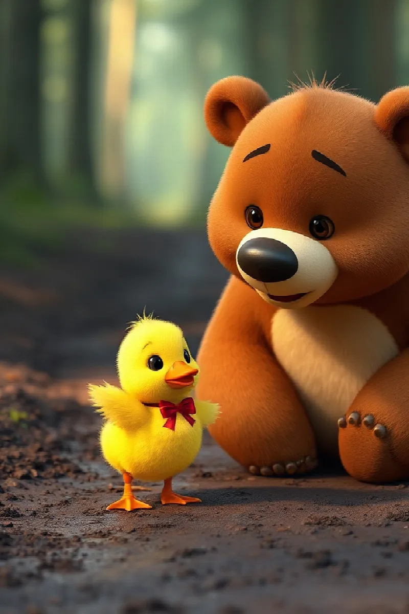 Picture 4 from the tale The Bear and the Little Duck