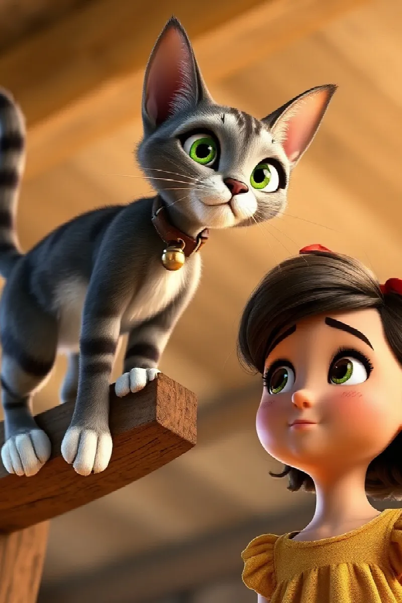 Picture 2 from the tale The Girl and the Barn Cat