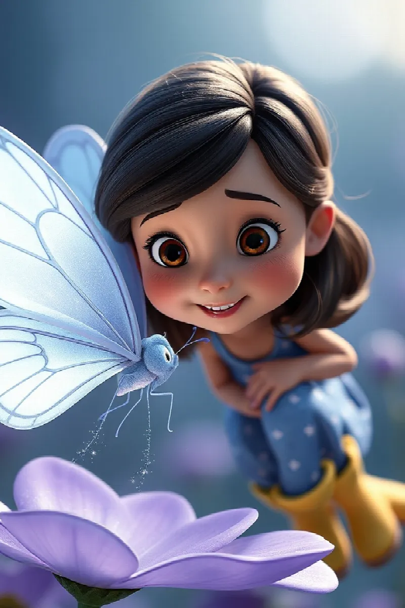 Picture 3 from the tale The Girl and the Moon Butterfly