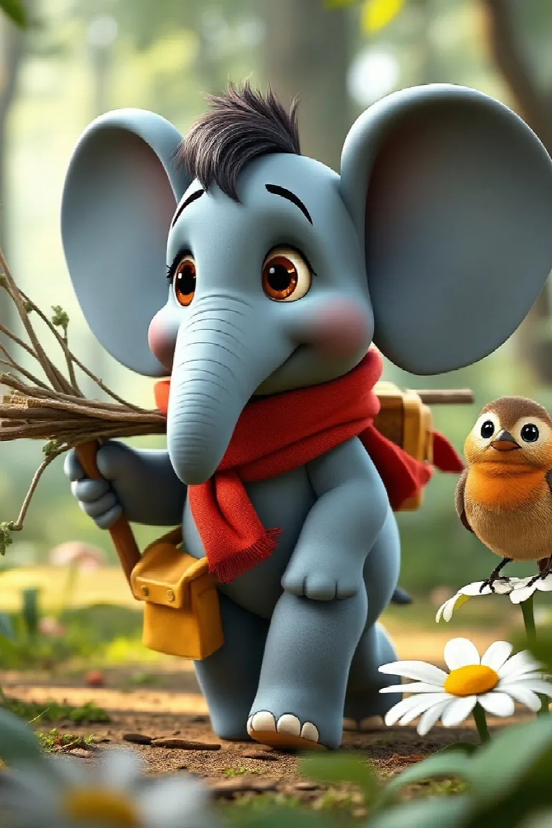 Picture 3 from the tale The Elephant's Birdhouse
