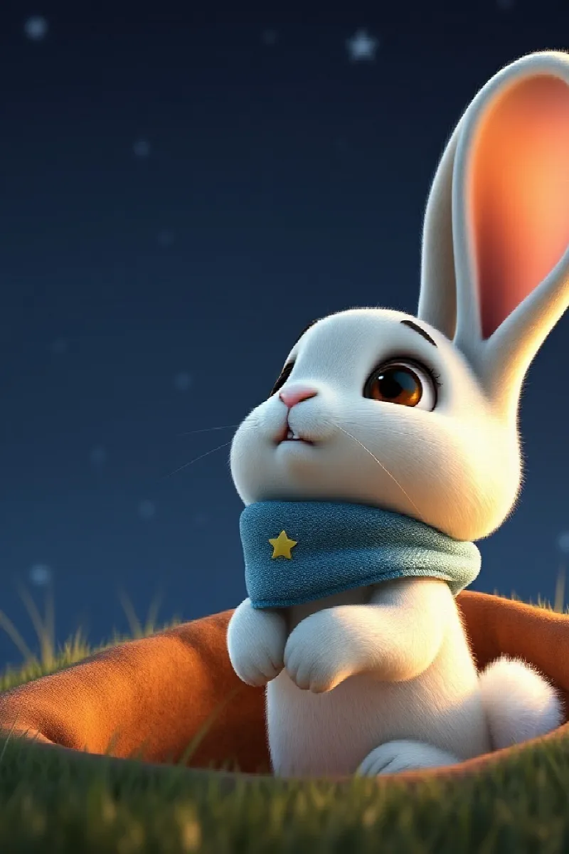 Yıldızları Sayan Tavşan masalından 1. resim