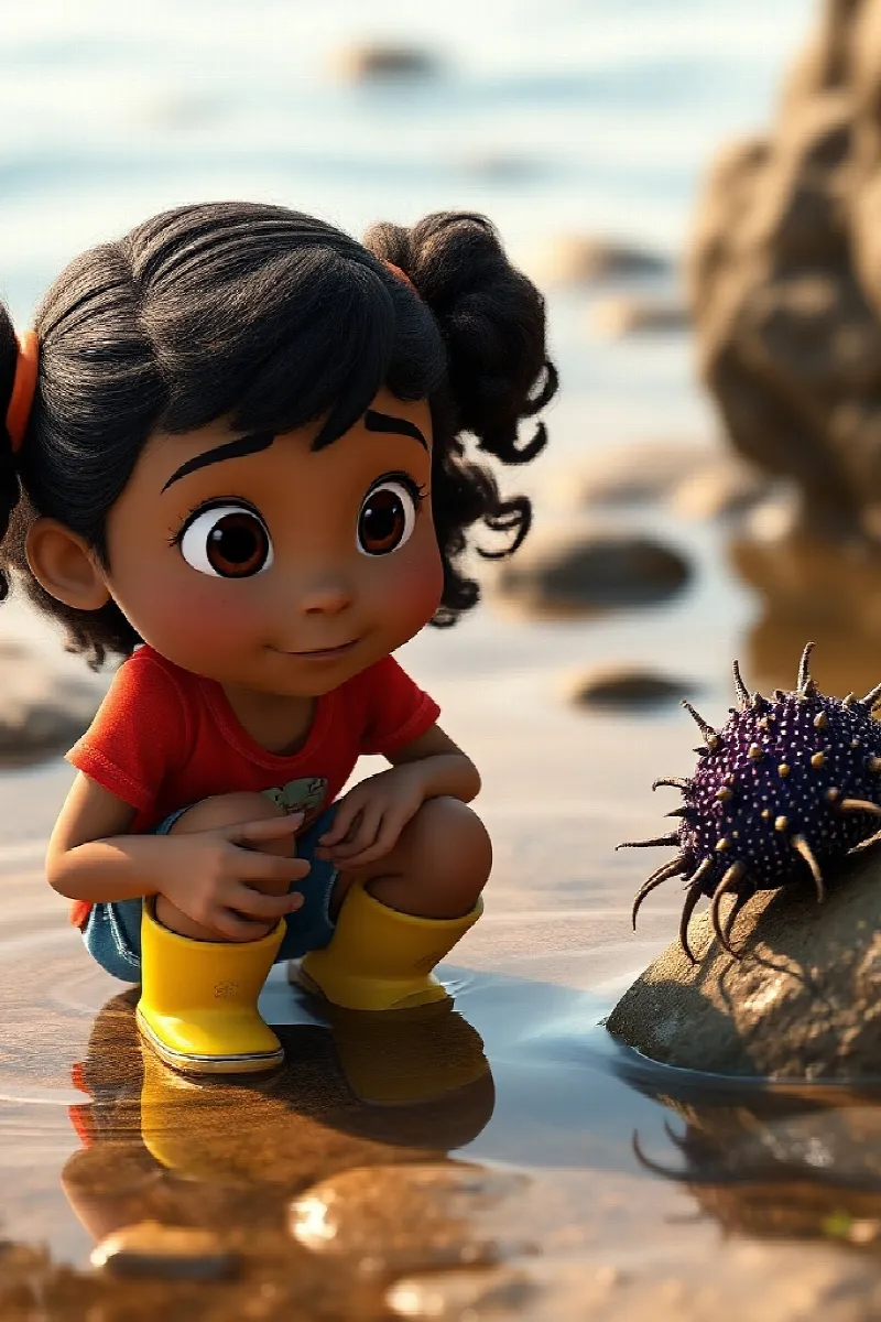 Picture 2 from the tale The Girl and the Sea Urchin