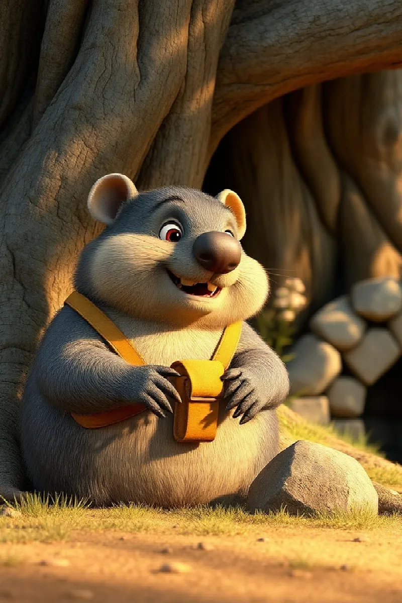 Picture 1 from the tale The Wombat's Secret Tunnel