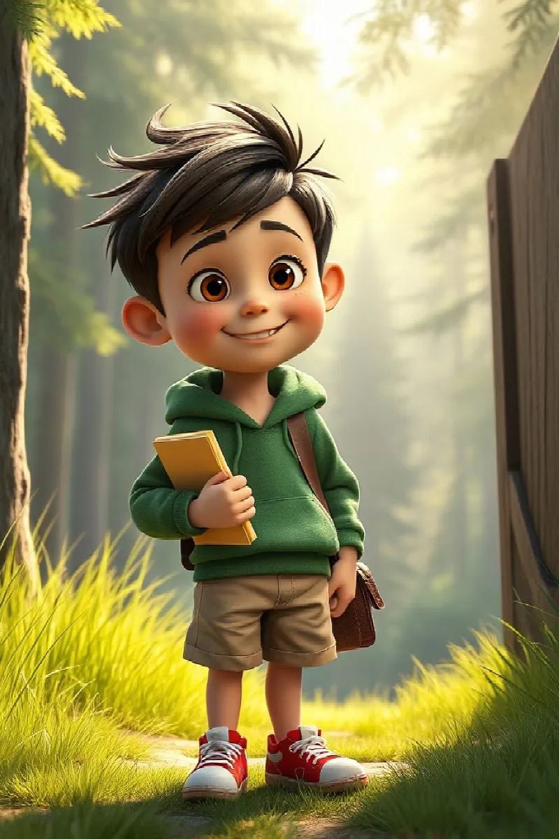 Picture 1 from the tale The Boy and the Forest Friends