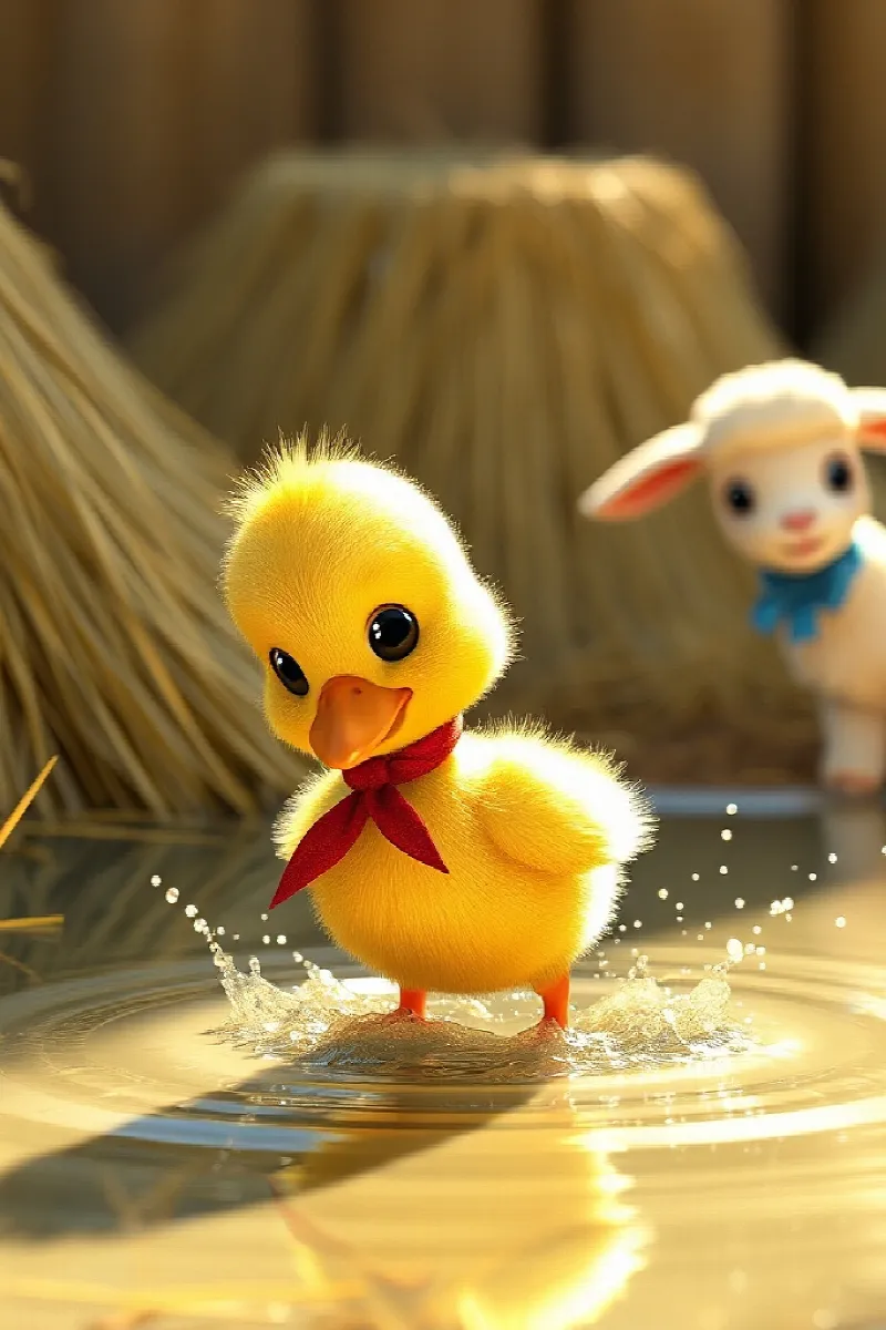 Picture 3 from the tale The Duckling and the Lamb