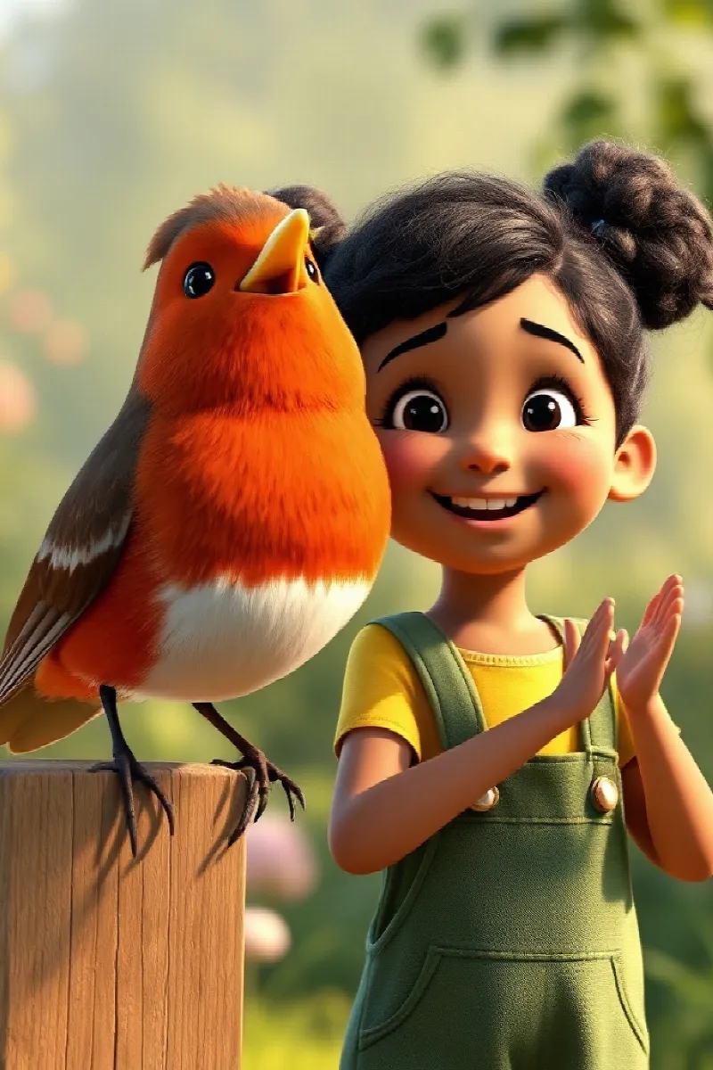 Picture 2 from the tale The Girl and the Little Bird
