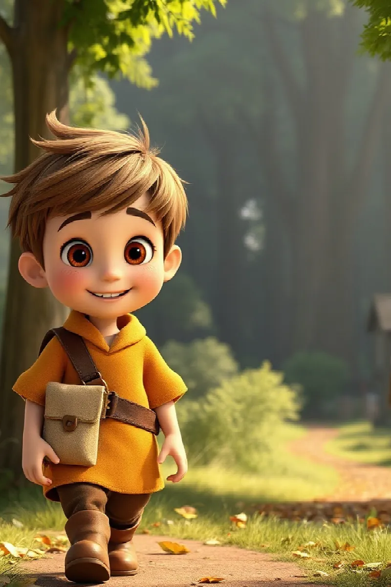 Picture 1 from the tale The Boy and the Golden Hedgehog