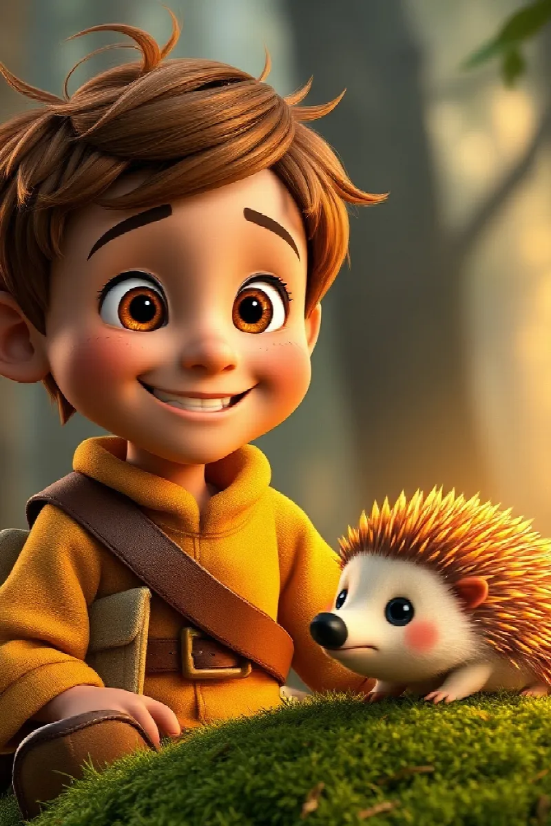 Picture 3 from the tale The Boy and the Golden Hedgehog