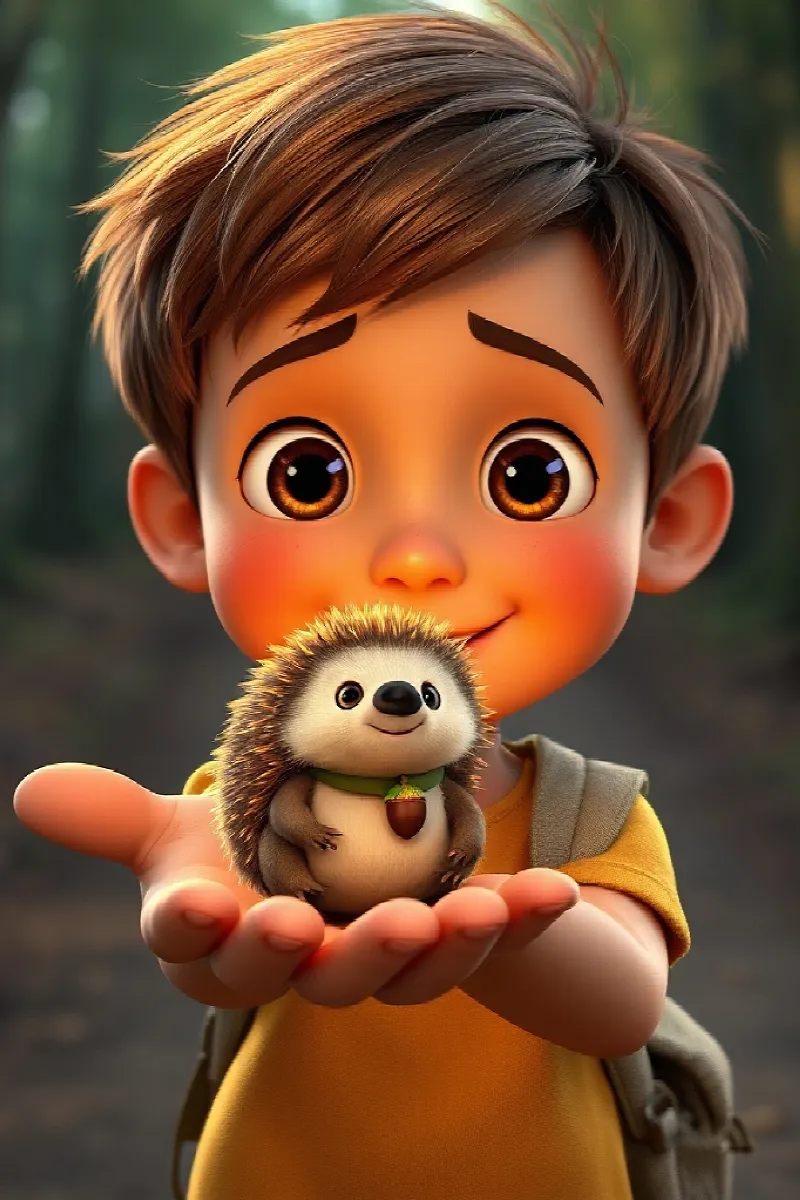 Picture 4 from the tale The Boy and the Golden Hedgehog