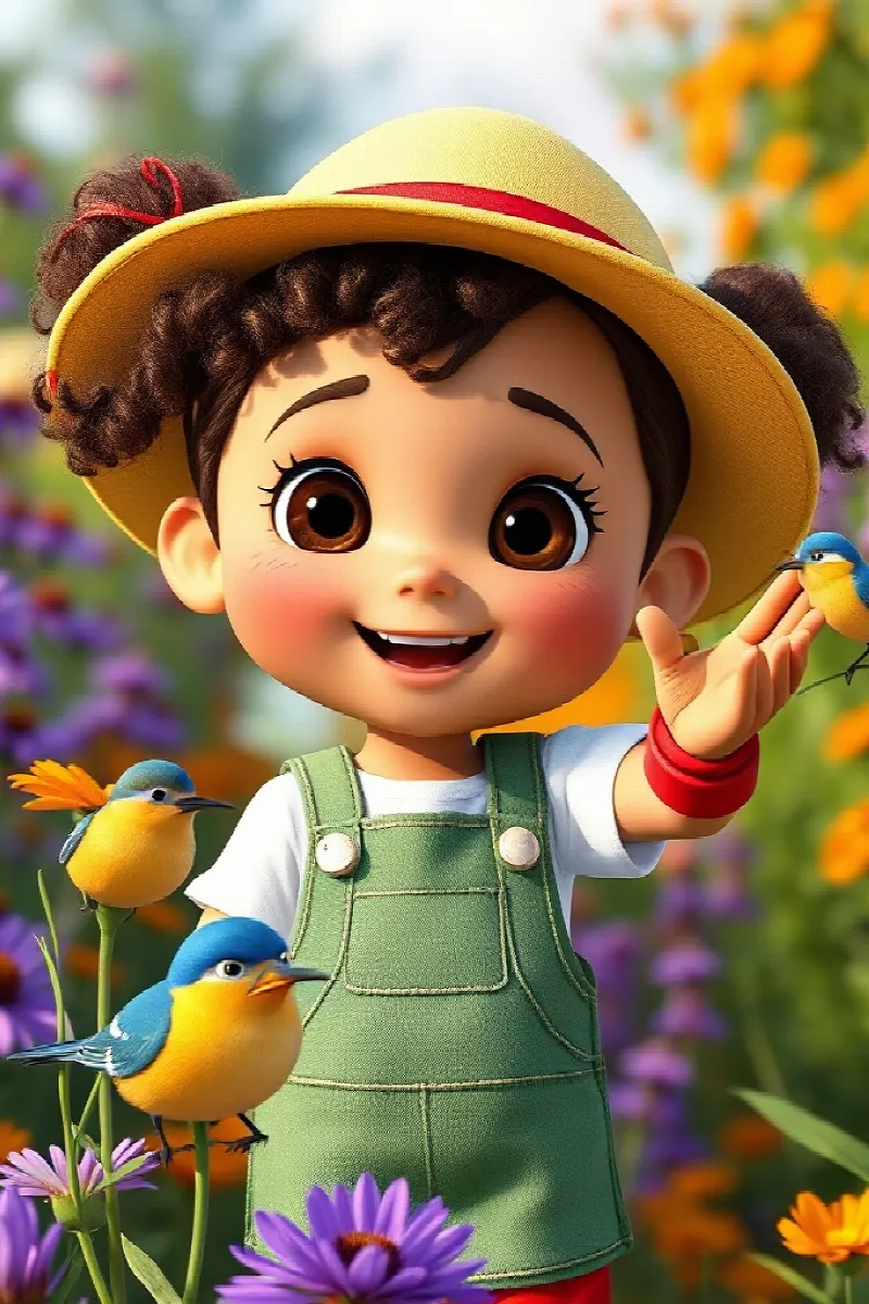Picture 4 from the tale The Girl and the Little Bird