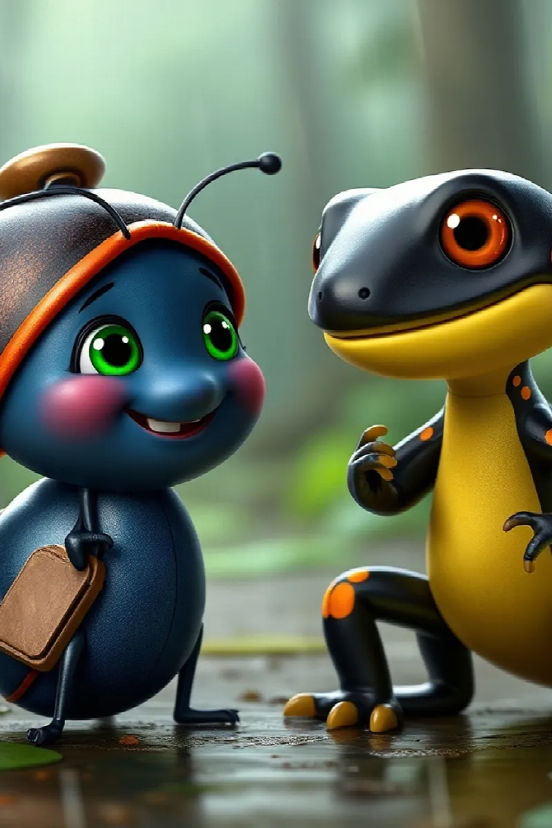 Picture 3 from the tale The Little Fire Salamander