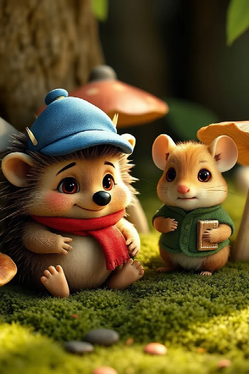 Picture 1 from the tale The Little Hedgehog Detective
