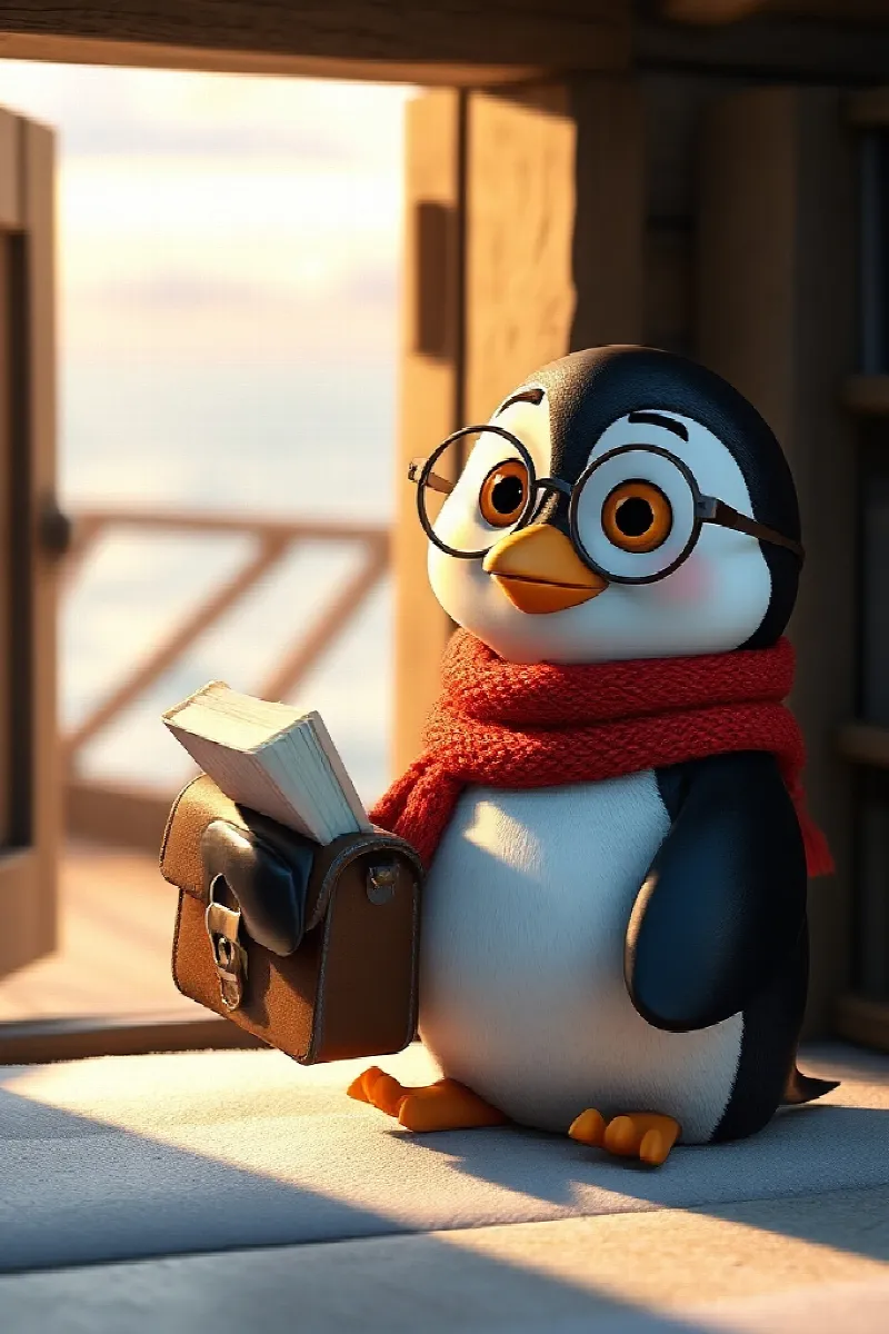 Penguenin Minik Kütüphanesi masalından 3. resim