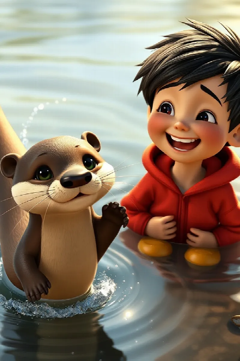 Picture 2 from the tale The Boy and the Little Otter