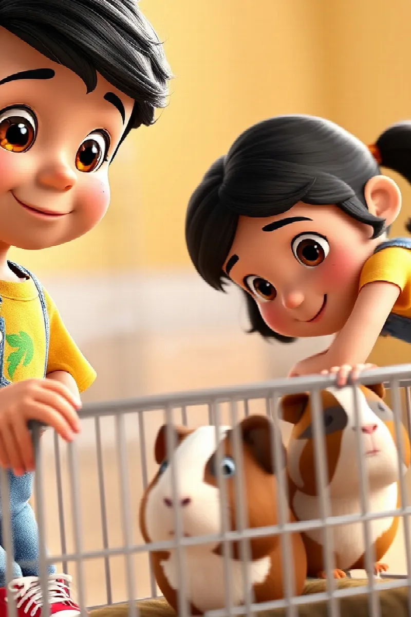 Picture 2 from the tale The Boy and the Guinea Pig