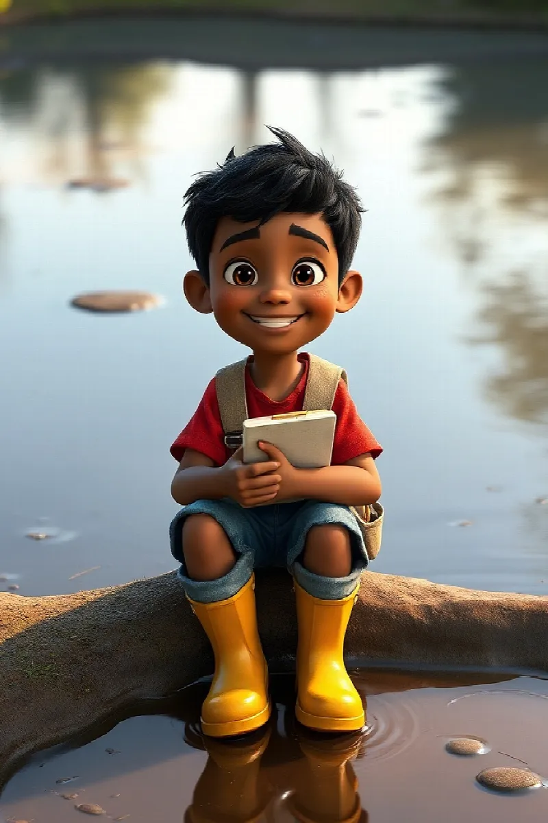 Picture 1 from the tale The Boy and the Little Cormorant