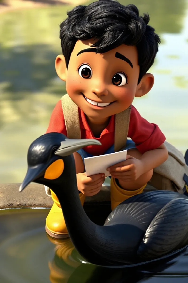 Picture 4 from the tale The Boy and the Little Cormorant