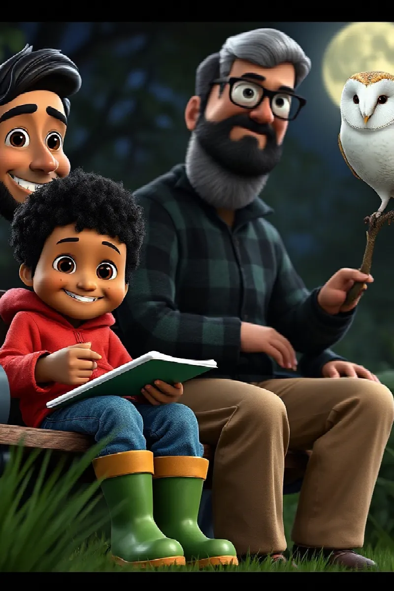 Picture 3 from the tale The Boy and the Owl
