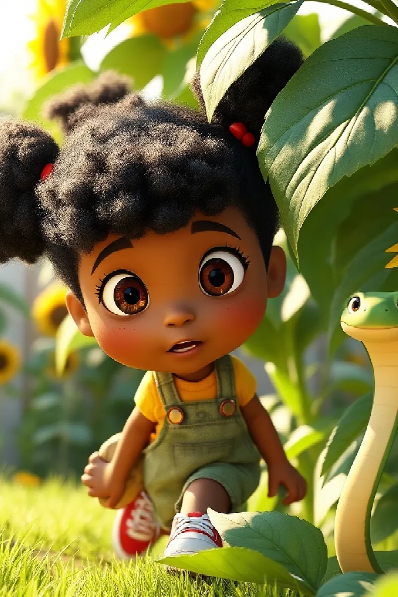 Picture 1 from the tale The Girl and the Garden Snakes