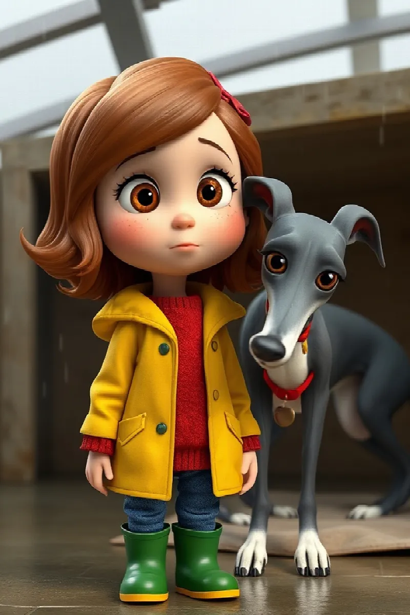 Picture 2 from the tale The Girl and the Rescue Greyhound