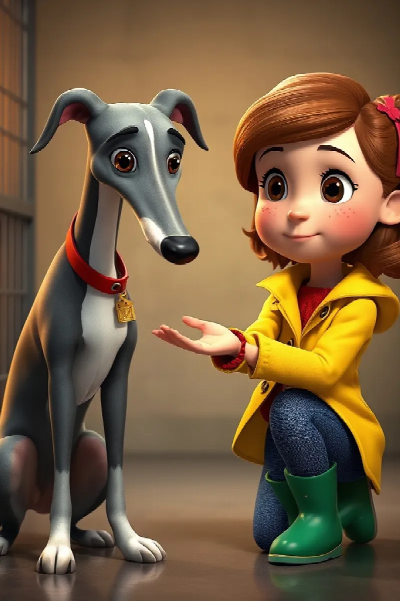 Picture 3 from the tale The Girl and the Rescue Greyhound