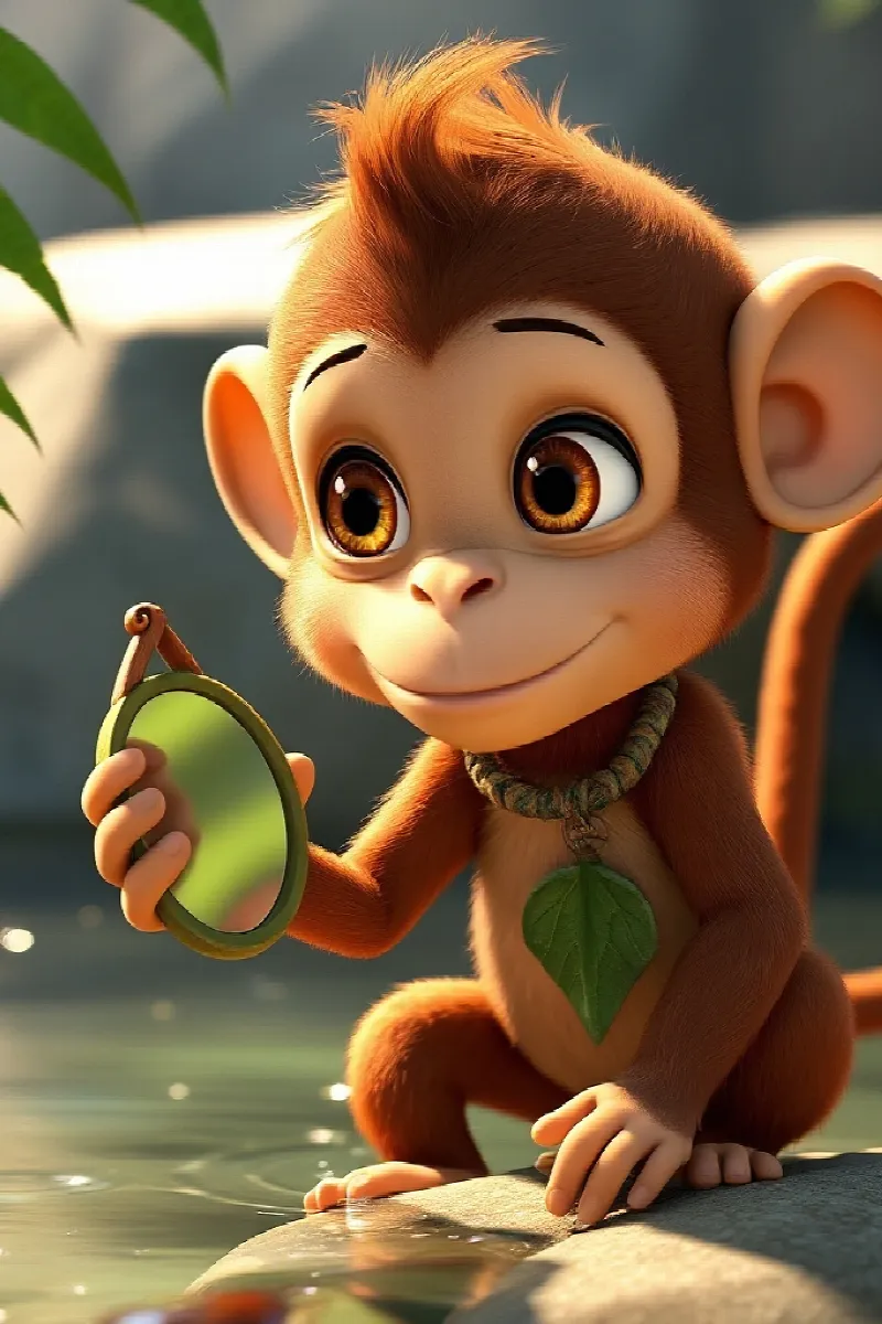 Picture 2 from the tale The Monkey's Magic Mirror
