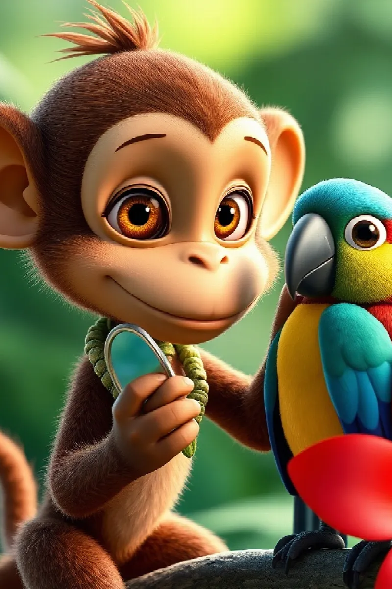 Picture 4 from the tale The Monkey's Magic Mirror