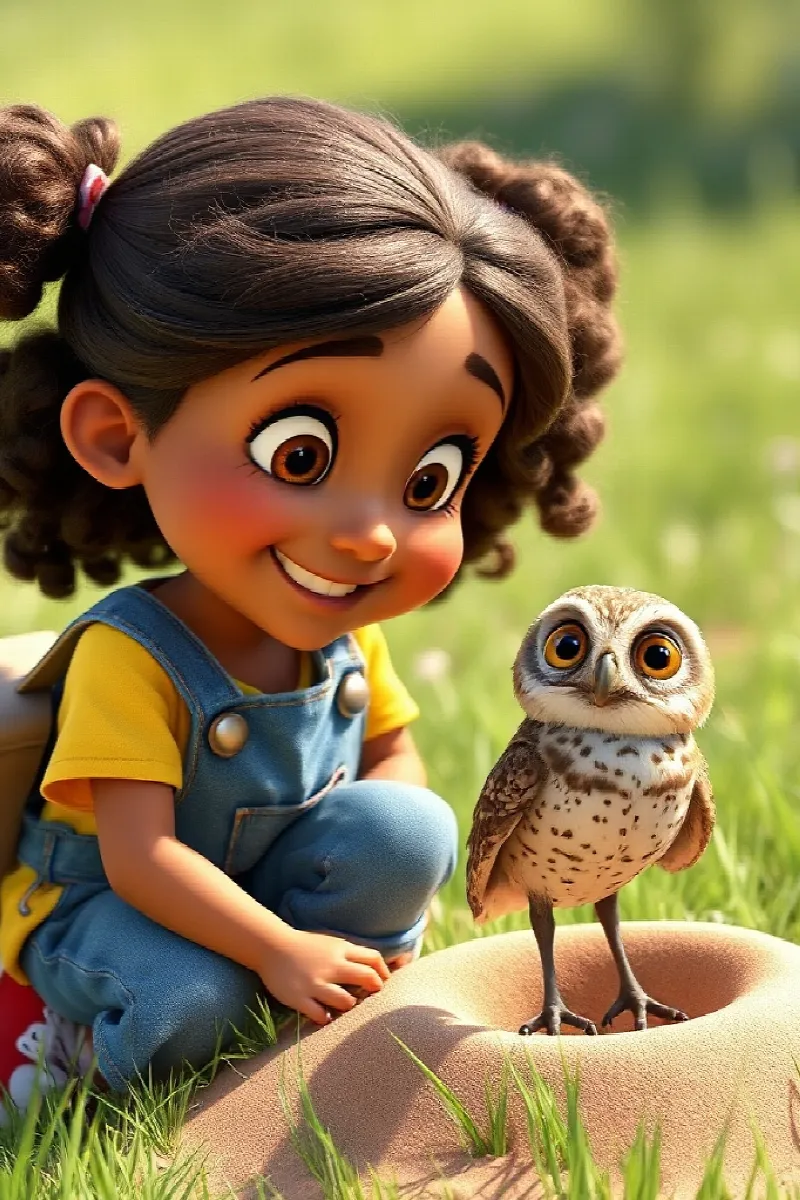 Kız ve Küçük Baykuş masalından 3. resim