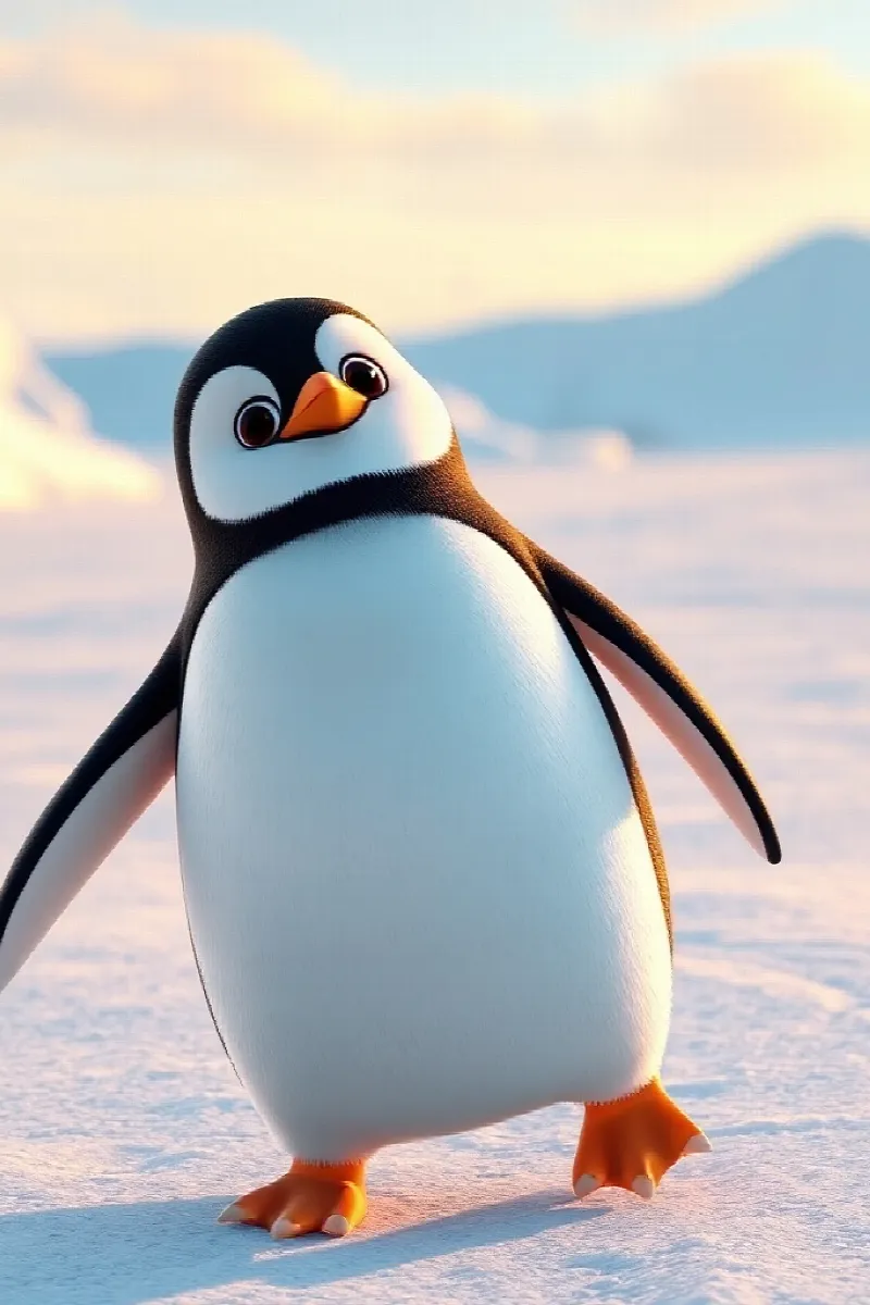 Penguenin Gizli Bahçesi masalından 1. resim