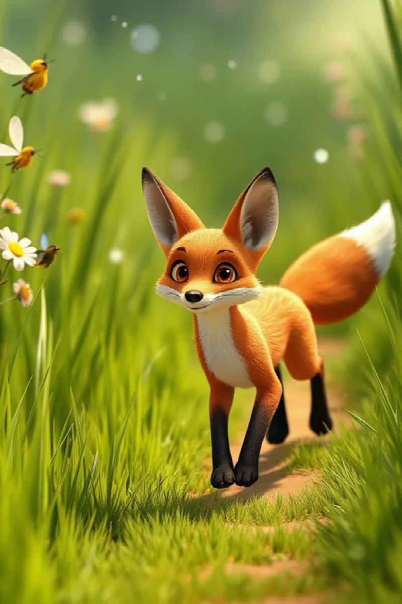 Picture 2 from the tale The Fox and the Butterfly