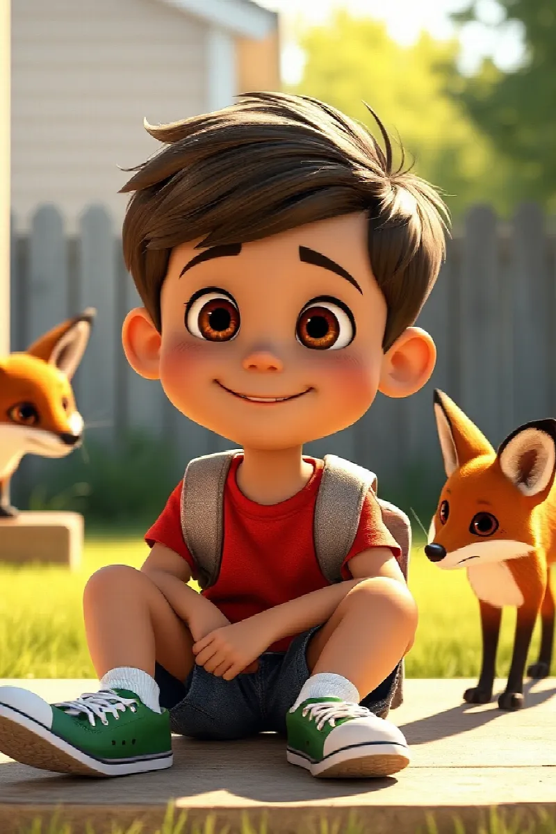 Picture 2 from the tale The Boy and the Backyard Fox
