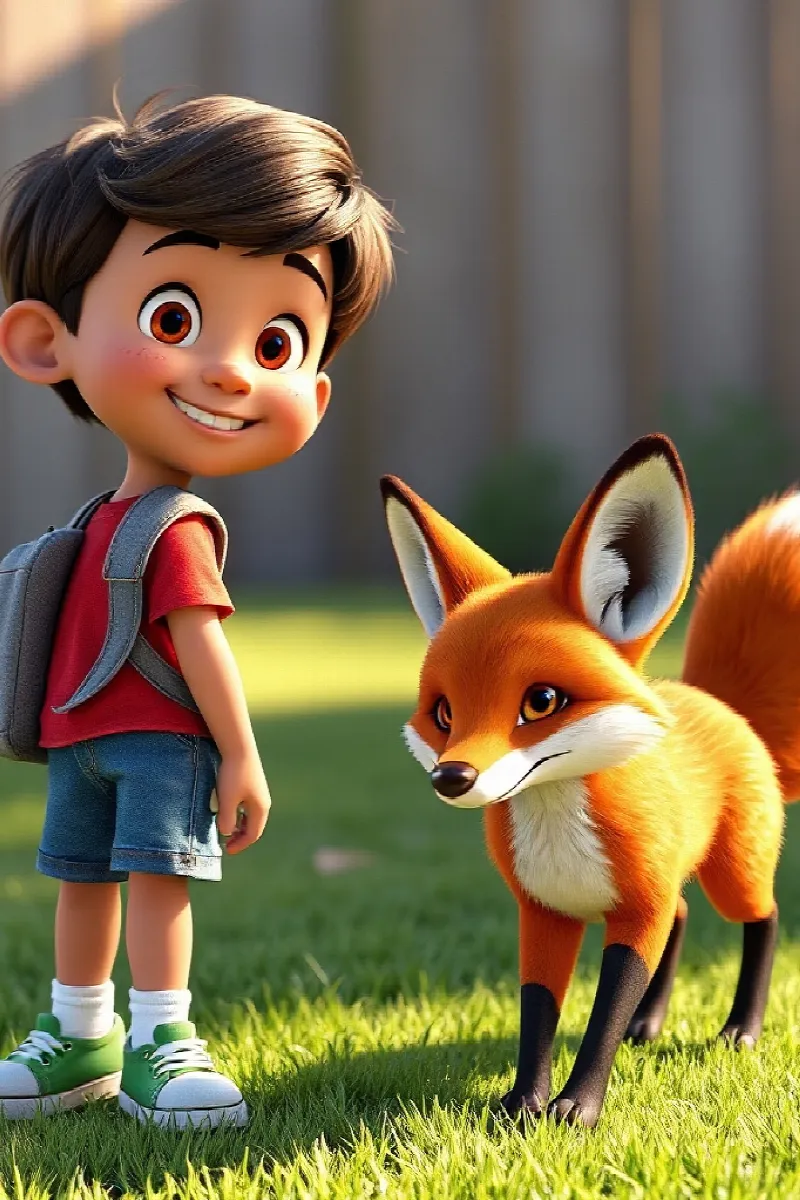 Picture 3 from the tale The Boy and the Backyard Fox