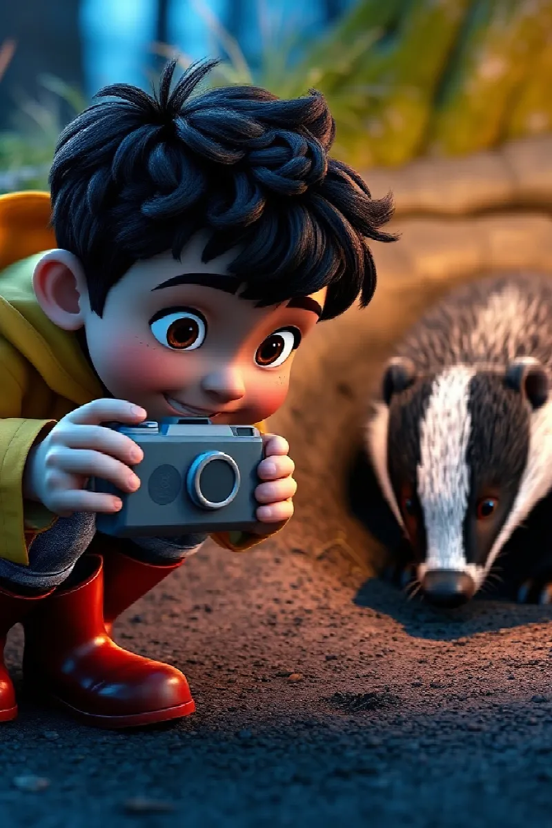Picture 2 from the tale The Boy and the Badger