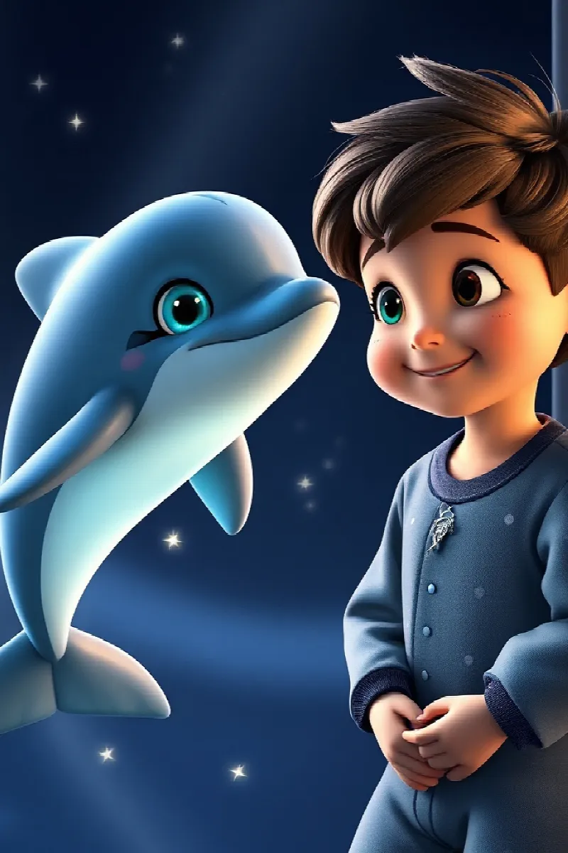Picture 2 from the tale The Boy and the Moon Dolphin